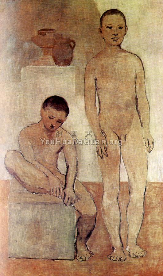 两个年轻人 - 巴勃罗·毕加索